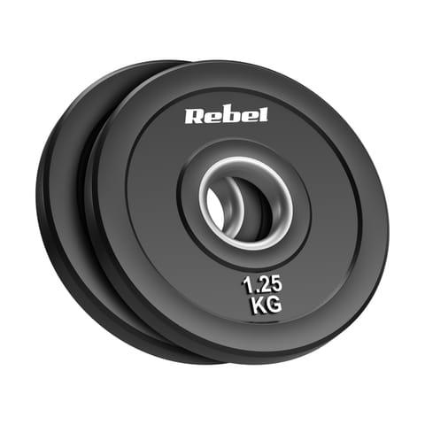 ⁨Obciążenie olimpijskie gumowane BUMPER zestaw 2x1.25kg, otwór 51 mm, REBEL ACTIVE⁩ w sklepie Wasserman.eu