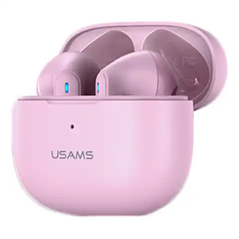 ⁨USAMS Słuchawki Bluetooth 5.2 TWS NX10 Series Dual mic bezprzewodowe różowy/pink BHUNX03⁩ w sklepie Wasserman.eu