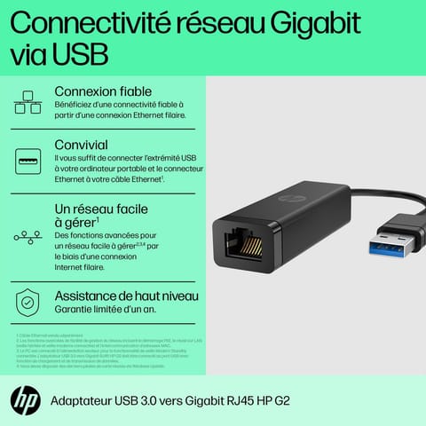 ⁨Adapter HP 4Z7Z7AA USB - RJ45⁩ at Wasserman.eu
