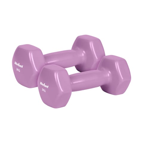 ⁨Hantelki żeliwne winylowe HEX 2x2kg, REBEL ACTIVE⁩ w sklepie Wasserman.eu