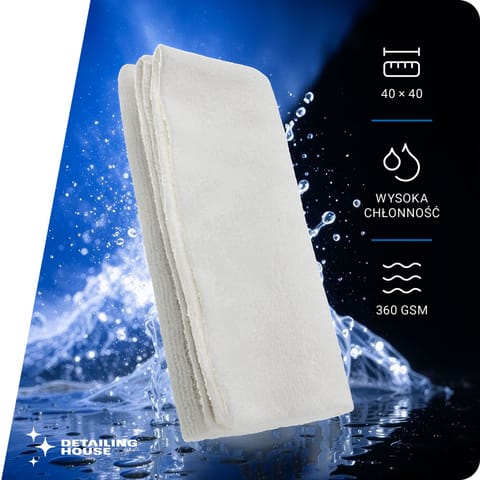 ⁨Detailing House Falcon Pure White 40x40 - mikrofibra bezszwowa⁩ w sklepie Wasserman.eu