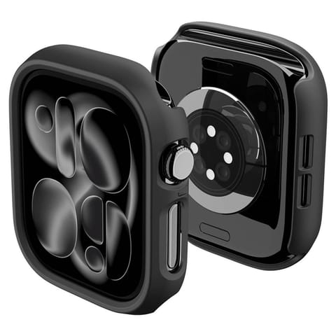 ⁨Spigen Thin Fit - Obudowa do Apple Watch 12 42 mm (czarny)⁩ w sklepie Wasserman.eu