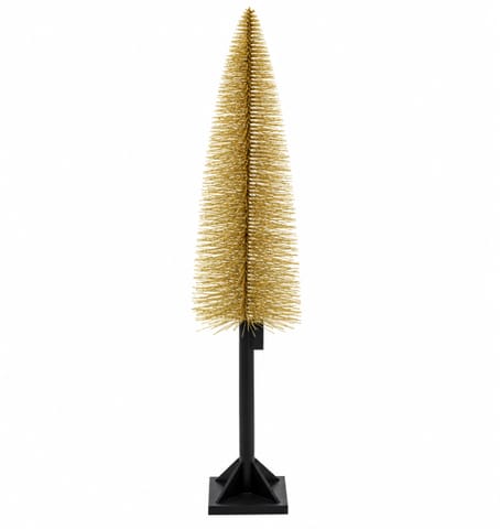 ⁨Artificial Christmas tree gold Christmas tree with glitter 120 cm⁩ at Wasserman.eu