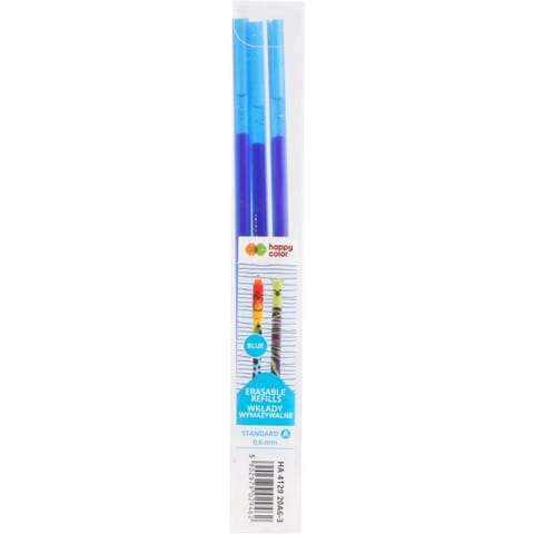 ⁨Wkłady wymazywalne 0.6mm niebieskie 3szt. w etui HA 4129 20A6-3 HAPPY COLOR⁩ w sklepie Wasserman.eu