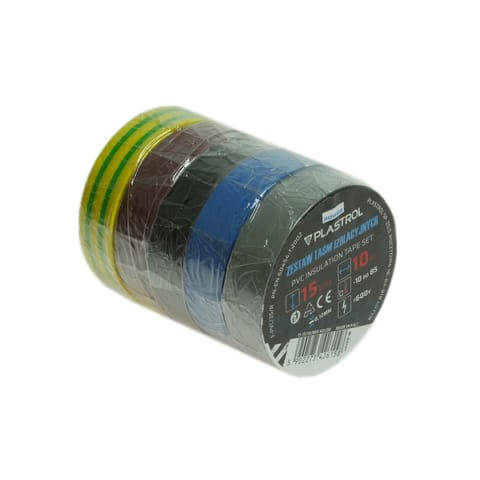 ⁨Taśma izolacyjna mix kolor pvc 15mm/10m⁩ w sklepie Wasserman.eu