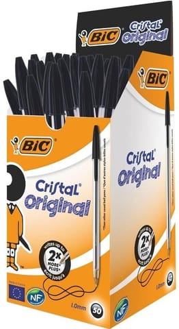 ⁨Długopis Cristal Original czarny (50szt) BIC⁩ w sklepie Wasserman.eu