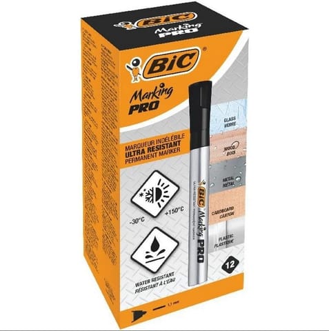 ⁨Marker Marking PRO czarny (12szt) BIC⁩ w sklepie Wasserman.eu