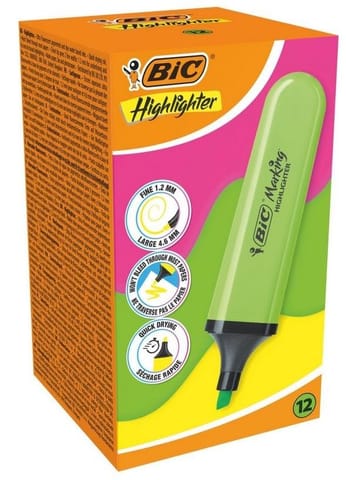 ⁨Zakreślacz Highlighter zielony neon (12szt) BIC⁩ w sklepie Wasserman.eu