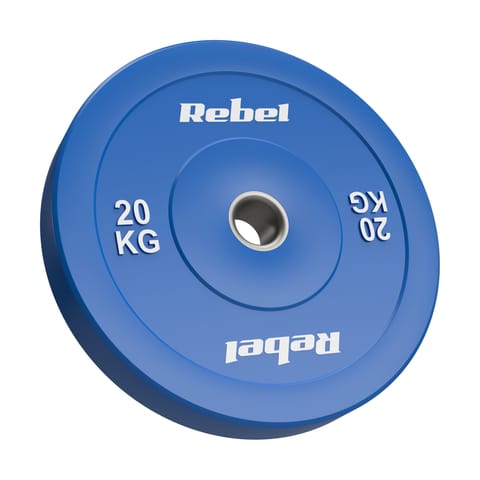 ⁨Obciążenie olimpijskie gumowane BUMPER, seria BEAST, 20kg, otwór 51 mm, REBEL ACTIVE⁩ w sklepie Wasserman.eu