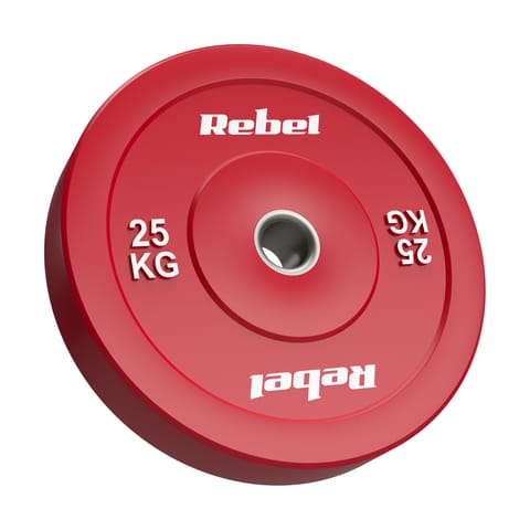 ⁨Obciążenie olimpijskie gumowane BUMPER, seria BEAST, 25kg, otwór 51 mm, REBEL ACTIVE⁩ w sklepie Wasserman.eu