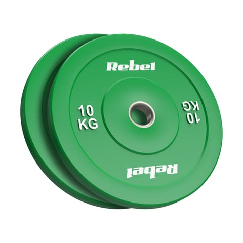 ⁨Obciążenie olimpijskie gumowane BUMPER, seria BEAST, zestaw 2x10kg, otwór 51 mm, REBEL ACTIVE⁩ w sklepie Wasserman.eu