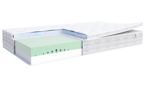 ⁨Materac piankowy ORIA Dla par, dwa niezależne rdzenie, pokrowiec do prania - 200 x 200 - H4 twardy / H3 średnio twardy - 21 cm⁩ w sklepie Wasserman.eu