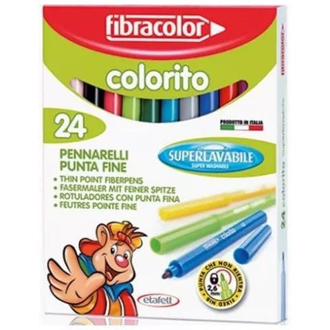 ⁨Flamastry COLORITO 24 kolorów FIBRACOLOR⁩ w sklepie Wasserman.eu