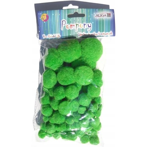 ⁨Pompony POM-135 jasno zielone 80szt. ALIGA⁩ w sklepie Wasserman.eu