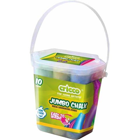 ⁨Kreda kolorowa jumbo CRICCO 10sztuk WIADERKO CR301PB10⁩ w sklepie Wasserman.eu