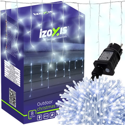 ⁨Lampki zew. 300LED 15m zimny biały Izoxis 26711⁩ w sklepie Wasserman.eu