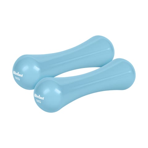 ⁨Hantelki żeliwne winylowe 2x1kg, REBEL ACTIVE⁩ w sklepie Wasserman.eu
