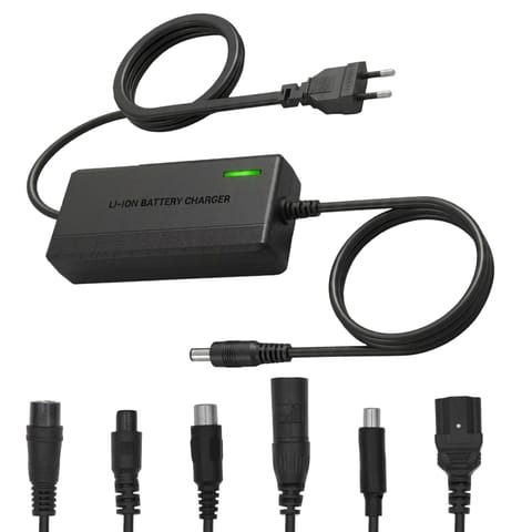 ⁨Uniwersalna ładowarka / Zasilacz Maclean Energy, do hulajnóg, 54,6V DC, 2A, Max 110W, Fast Charging, 6 wtyczek,  MCE665⁩ w sklepie Wasserman.eu