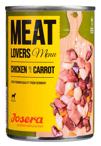 ⁨JOSERA Meat Lovers Menu Wet dog food Chicken with carrot 400 g⁩ at Wasserman.eu