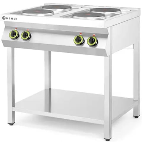 ⁨Kuchnia elektryczna wolnostojąca na podstawie stalowej 4 x 2.6kW szer. 80cm⁩ w sklepie Wasserman.eu