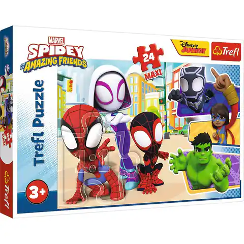 ⁨Puzzle 24 maxi Spiday i przyjaciele Spiderman⁩ w sklepie Wasserman.eu