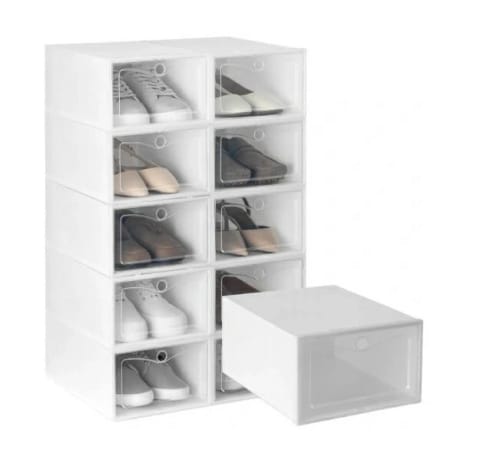 ⁨DA603A Pudełko organizer na obuwie 10 szt biały⁩ w sklepie Wasserman.eu