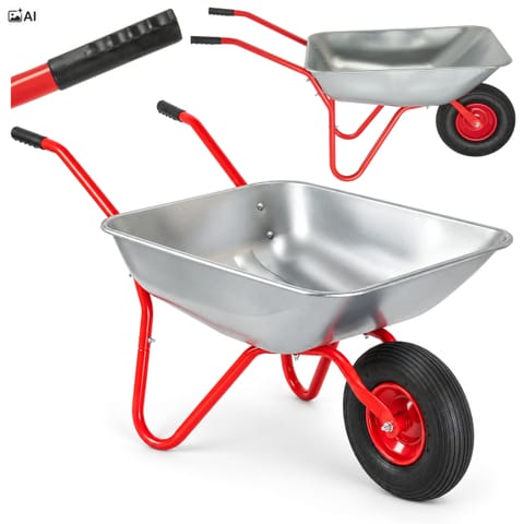⁨Taczka ogrodowa budowlana ocynkowana Berfa 80kg 120L⁩ w sklepie Wasserman.eu
