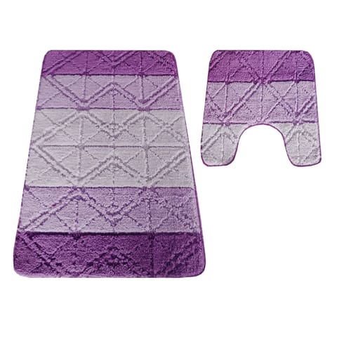 ⁨Komplet łazienkowy Montana z wycięciem GLD-004 Lilac różowy Komplet (50 cm x 80 cm i 40 cm x 50 cm)⁩ w sklepie Wasserman.eu