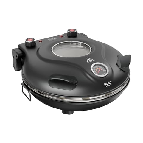 ⁨Piec do pizzy TEESA SUPREME MAX 1800 W, 400 stopni, dwie grzałki, okno, czarny, 35cm⁩ w sklepie Wasserman.eu