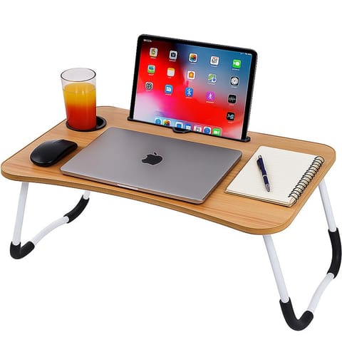 ⁨Składany stolik pod laptopa komputer tablet drewniany - o644-1⁩ w sklepie Wasserman.eu