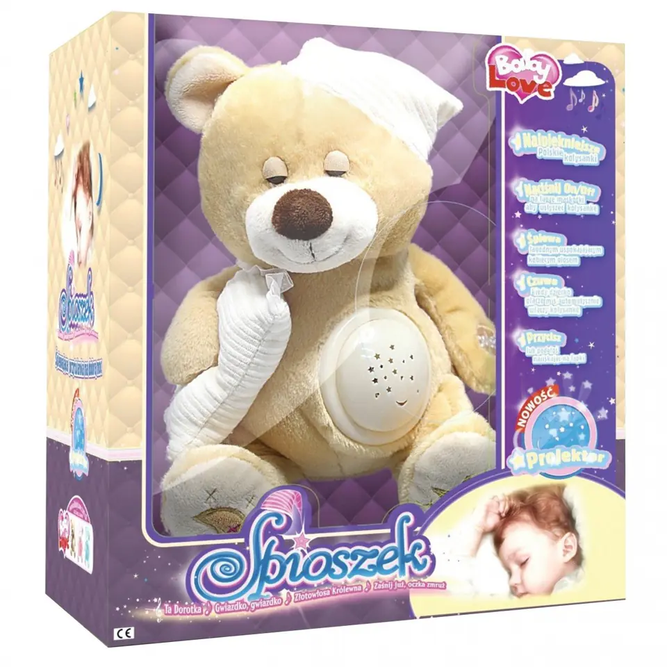 Projector Sleeping teddy bear brown at Wasserman.eu
