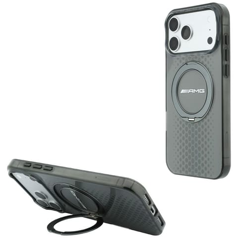 ⁨AMG IML Double Layer Urban Line with Ring Stand MagSafe - Etui iPhone 18 Pro Max / 17 Pro Max (szary)⁩ w sklepie Wasserman.eu