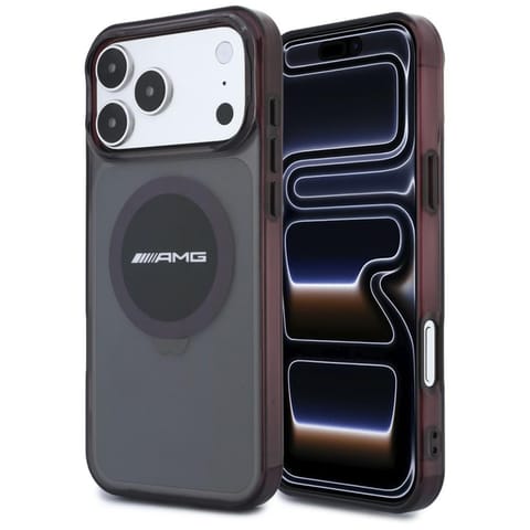 ⁨AMG IML Transparent Bicolor Block MagSafe - Etui iPhone 18 Pro Max / 17 Pro Max (czarny / burgundowy)⁩ w sklepie Wasserman.eu