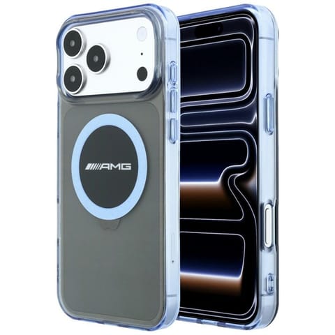 ⁨AMG IML Transparent Bicolor Block MagSafe - Etui iPhone 18 Pro Max / 17 Pro Max (czarny / niebieski)⁩ w sklepie Wasserman.eu