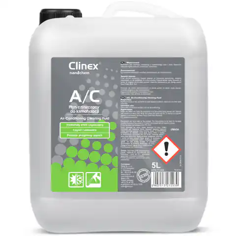 ⁨Płyn środek do mycia czyszczenia klimatyzacji i wentylacji CLINEX A/C 5L⁩ w sklepie Wasserman.eu