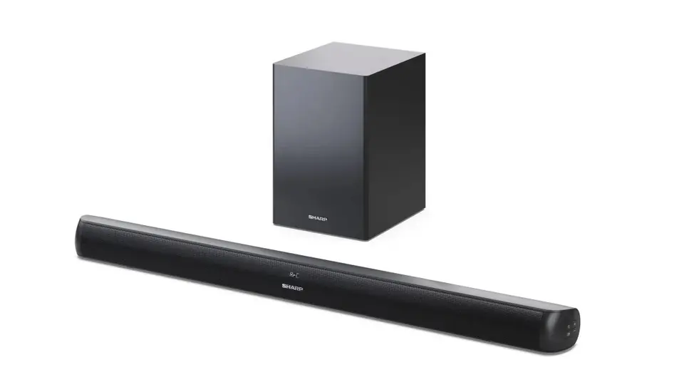 ⁨Sharp HT-SBW202 2.1 Soundbar with Wireless Subwoofer for TV above 40", HDMI ARC/CEC, Aux-in, Optical, Bluetooth, 92cm, Black⁩ at Wasserman.eu