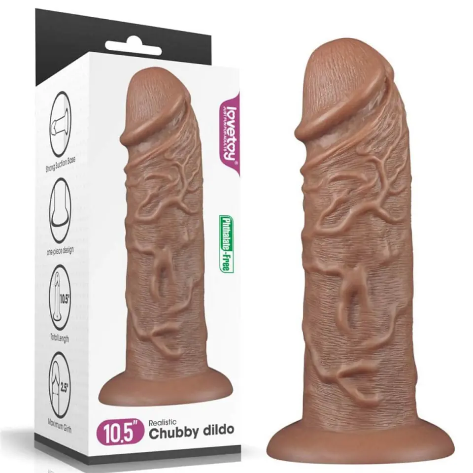 ⁨Dildo Chubby z przyssawką 24,5cm Lovetoy⁩ w sklepie Wasserman.eu