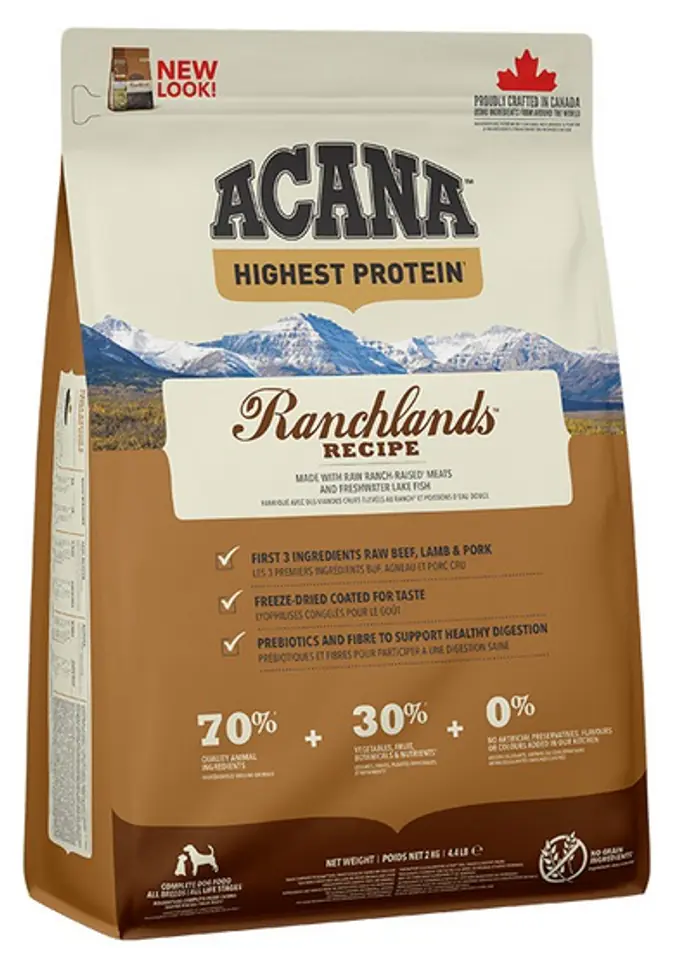 ⁨ACANA Highest Protein Ranchlands Dog - dry dog food - 2 kg⁩ at Wasserman.eu