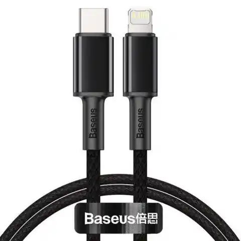 ⁨Baseus Kabel USB-C - Lightning CATLGD-01 5A 1m czarny⁩ w sklepie Wasserman.eu