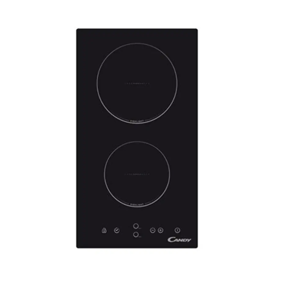 ⁨Candy | CDH 30 | Domino | Vitroceramic | Number of burners/cooking zones 2 | Touch | Timer | Black | Display⁩ w sklepie Wasserman.eu