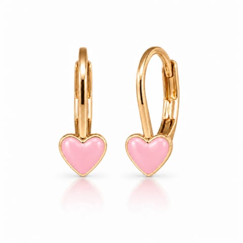 ⁨Pink heart earrings (P14769AU-E223)⁩ at Wasserman.eu