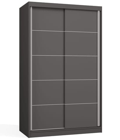 ⁨SZAFA Przesuwna IGA 120 CM C ANTRACYT SZPROSY – Nowoczesny Design⁩ w sklepie Wasserman.eu