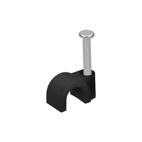 ⁨Uchwyt kablowy okrągły, -8 mm, czarny, 25 szt.⁩ w sklepie Wasserman.eu