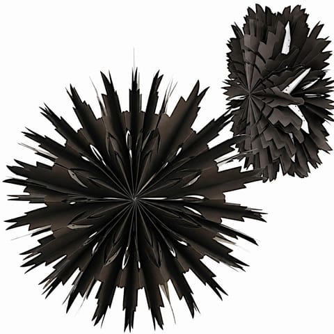 ⁨PŁATEK ŚNIEGU DEKORACJA WISZĄCA PAPIEROWA 50CM CZARNA MICA⁩ w sklepie Wasserman.eu