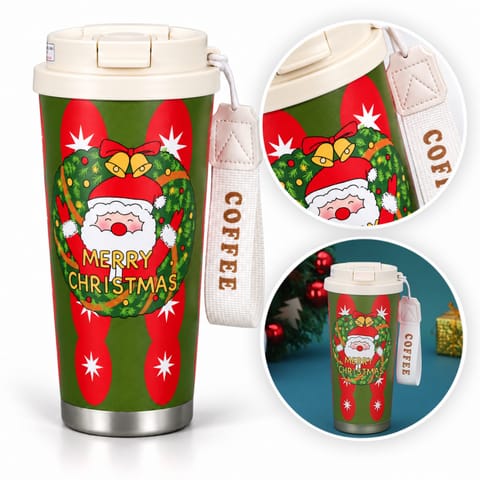 ⁨Świąteczny kubek termiczny 550ml z uchwytem i ustnikiem, MERRY CHRISTMAS CUP33⁩ w sklepie Wasserman.eu