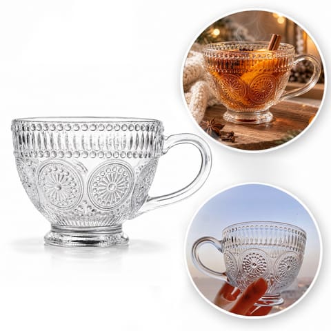 ⁨Filiżanka, szklanka duża do kawy, deserów, herbaty 430ml we wzór SZK228⁩ w sklepie Wasserman.eu
