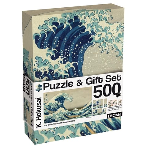 ⁨Puzzle 500 Hokusai Fala + zestaw podarunkowy⁩ w sklepie Wasserman.eu