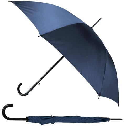 ⁨PARASOL DŁUGI PÓŁAUTOMATYCZNY Z ZAWIJANĄ RĄCZKĄ GRANATOWY SEMI LINE⁩ w sklepie Wasserman.eu