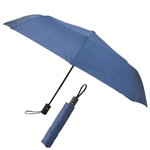 ⁨PARASOL KRÓTKI PÓŁAUTOMATYCZNY GRANATOWY SEMI LINE⁩ w sklepie Wasserman.eu