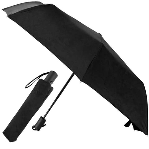 ⁨PARASOL KRÓTKI AUTOMATYCZNY CZARNY SEMI LINE⁩ w sklepie Wasserman.eu